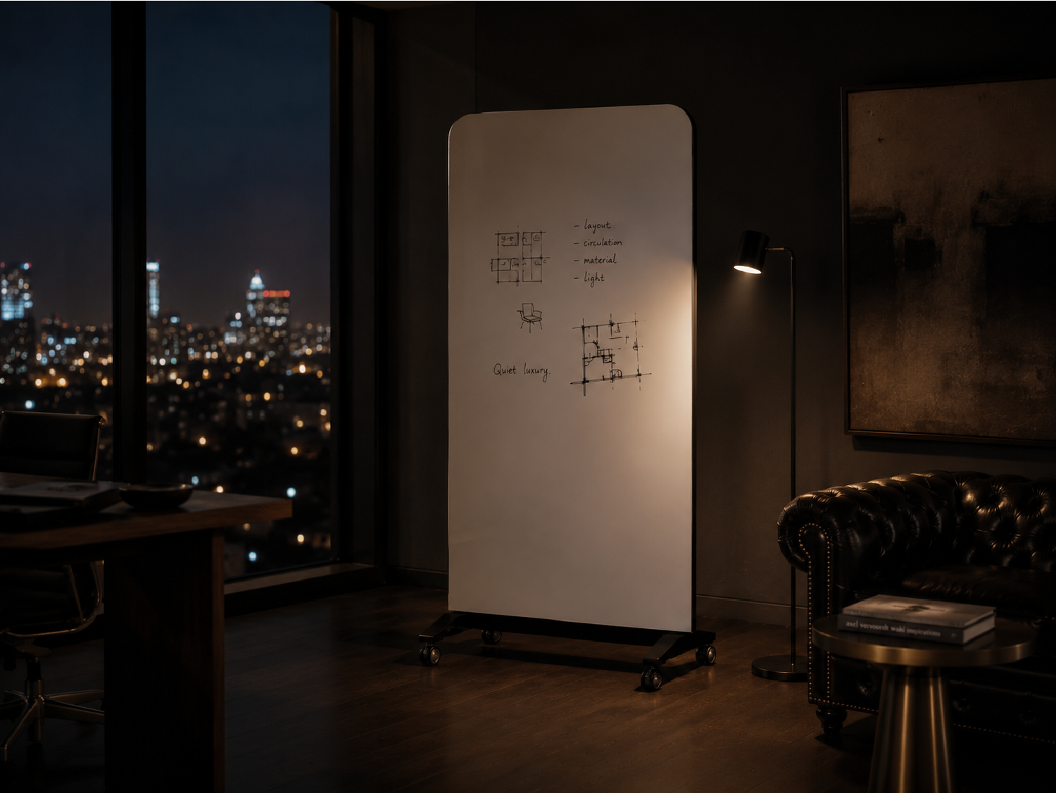 Mobile Whiteboard for Open Plan Offices – Acoustic Screen & Writing Board Combo