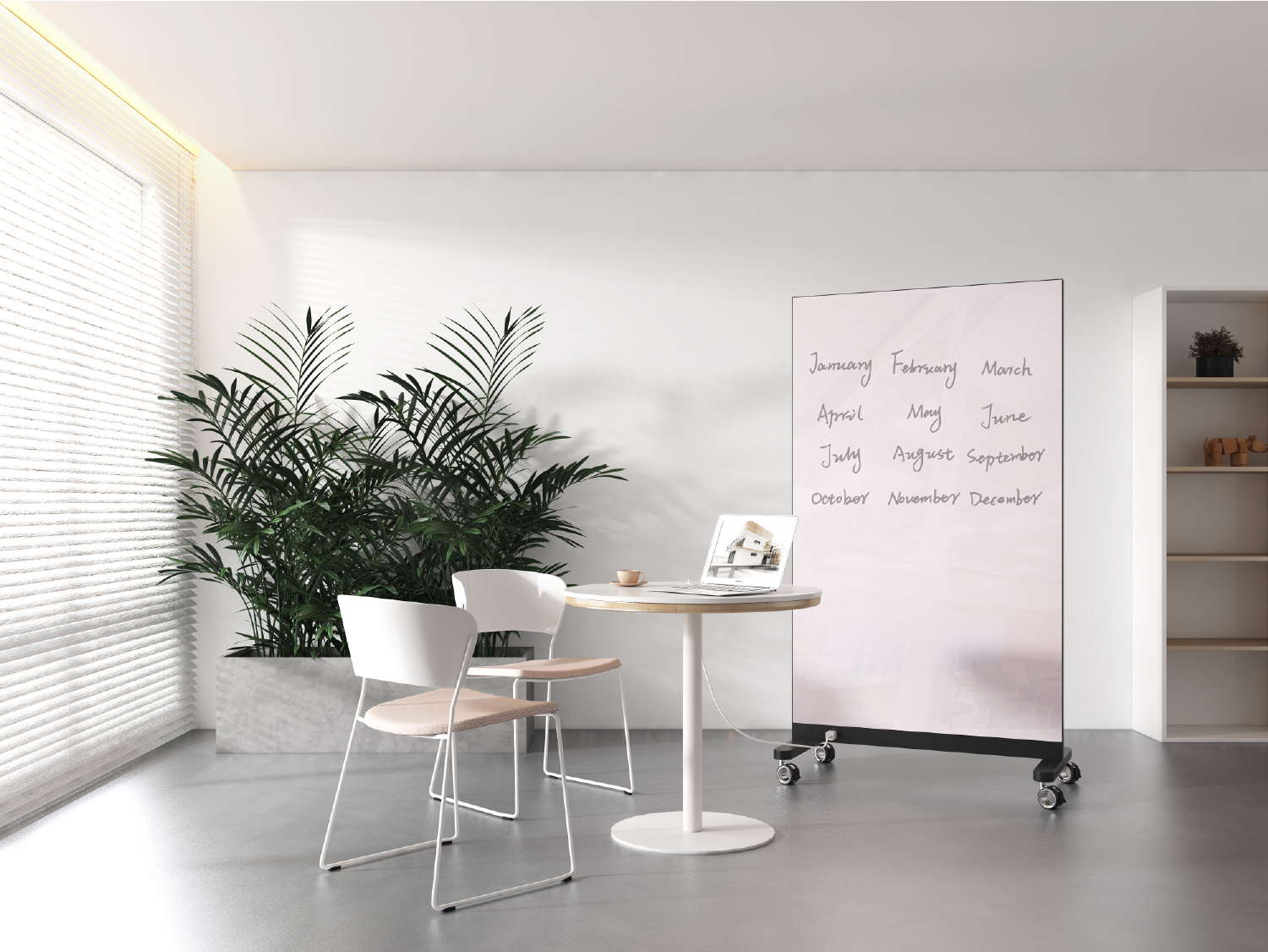Mobile Whiteboard for Open Plan Offices – Acoustic Screen & Writing Board Combo