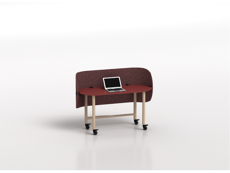 Office workstation with screen