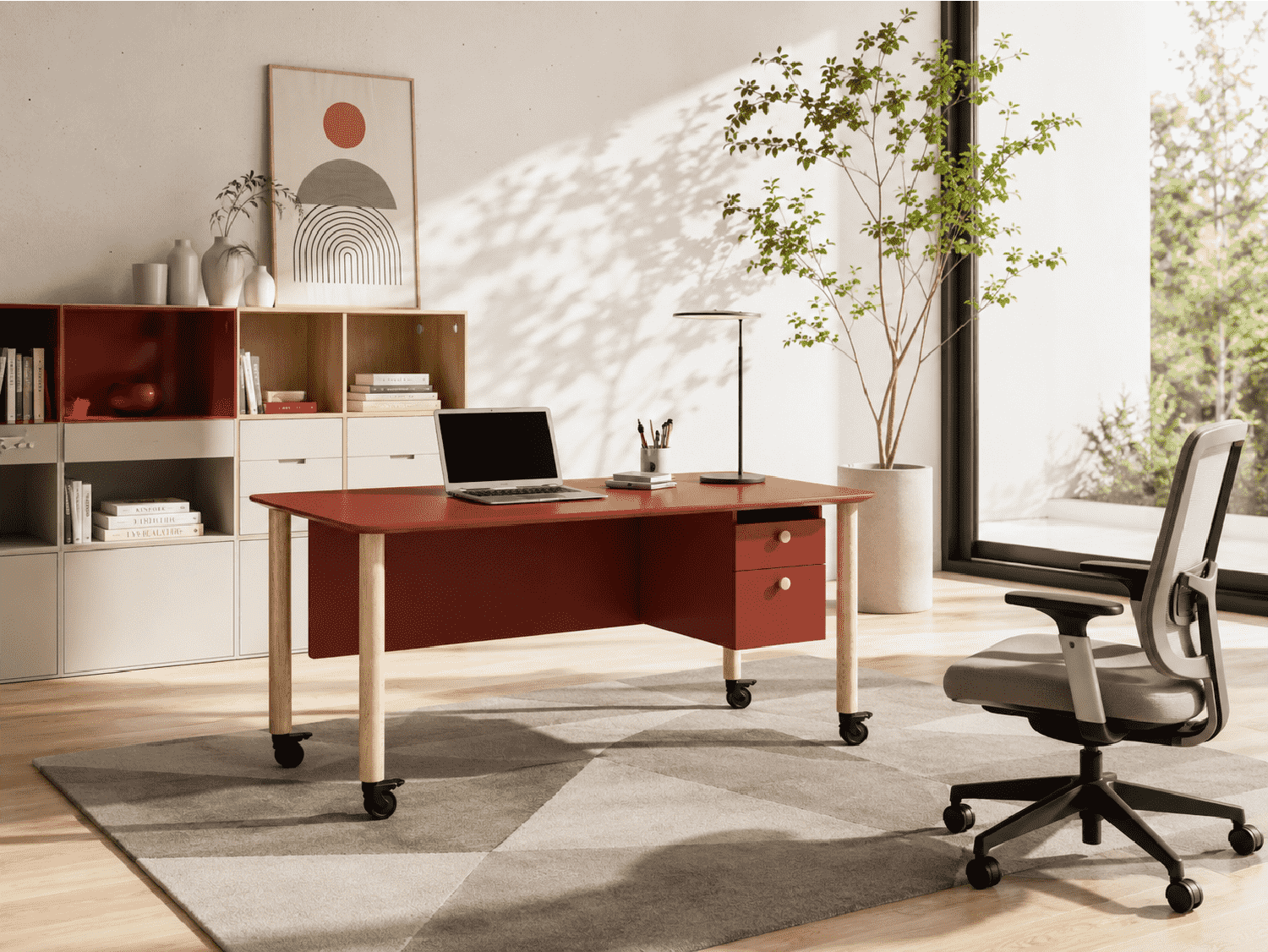 Custom Wood Office Desk 